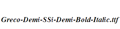 Greco-Demi-SSi-Demi-Bold-Italic