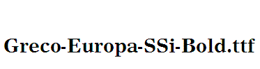 Greco-Europa-SSi-Bold