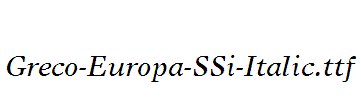 Greco-Europa-SSi-Italic