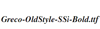 Greco-OldStyle-SSi-Bold