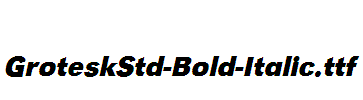 GroteskStd-Bold-Italic