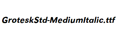 GroteskStd-MediumItalic