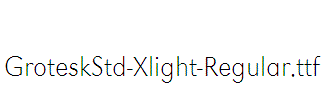 GroteskStd-Xlight-Regular