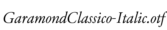GaramondClassico-Italic