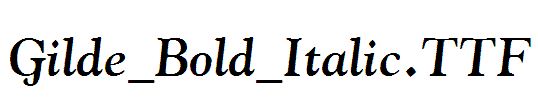 Gilde_Bold_Italic