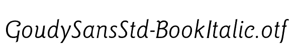 GoudySansStd-BookItalic