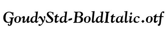 GoudyStd-BoldItalic
