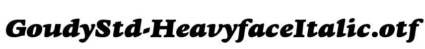 GoudyStd-HeavyfaceItalic