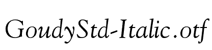 GoudyStd-Italic