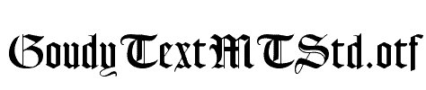 GoudyTextMTStd