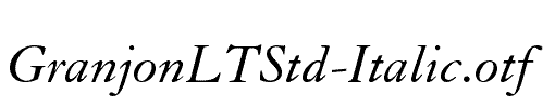 GranjonLTStd-Italic