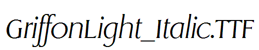 GriffonLight_Italic