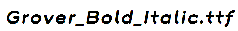 Grover_Bold_Italic