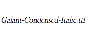 Galant-Condensed-Italic