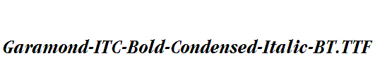 Garamond-ITC-Bold-Condensed-Italic-BT