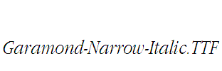 Garamond-Narrow-Italic