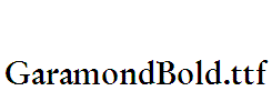 GaramondBold