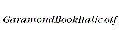 GaramondBookItalic