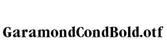 GaramondCondBold