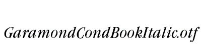 GaramondCondBookItalic