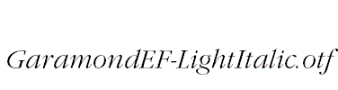 GaramondEF-LightItalic