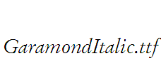 GaramondItalic