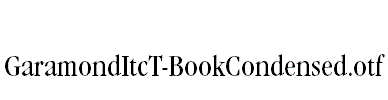 GaramondItcT-BookCondensed