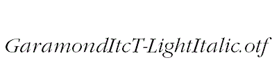 GaramondItcT-LightItalic