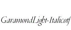 GaramondLight-Italic