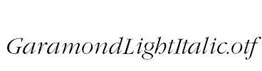 GaramondLightItalic