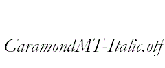 GaramondMT-Italic