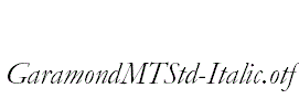 GaramondMTStd-Italic