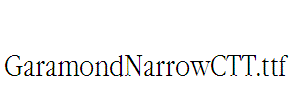 GaramondNarrowCTT