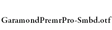 GaramondPremrPro-Smbd