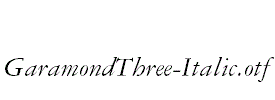 GaramondThree-Italic