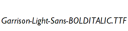 Garrison-Light-Sans-BOLDITALIC