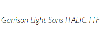 Garrison-Light-Sans-ITALIC