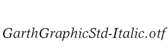 GarthGraphicStd-Italic