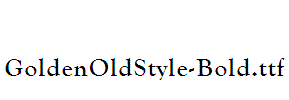 GoldenOldStyle-Bold