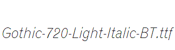 Gothic-720-Light-Italic-BT