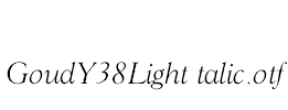 GoudY38LightItalic