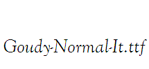 Goudy-Normal-It