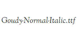 Goudy-Normal-Italic