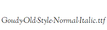 Goudy-Old-Style-Normal-Italic