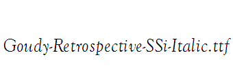 Goudy-Retrospective-SSi-Italic