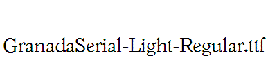 GranadaSerial-Light-Regular