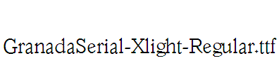 GranadaSerial-Xlight-Regular