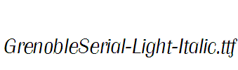 GrenobleSerial-Light-Italic