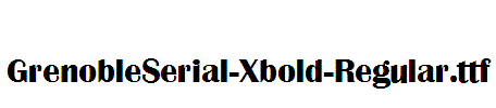 GrenobleSerial-Xbold-Regular