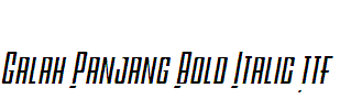 Galah-Panjang-Bold-Italic